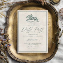 Elegante paardenrace Derby-feest in vintage-stijl