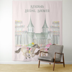 Elegante Paardenrace Derby Party Foto Achtergrond Wandkleed