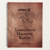 Elegante Paardenranch Zakelijk Gepersonaliseerd Planner (Voorkant)