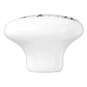 Elegante paardenruiter keramische knop (Zijkant)