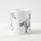 Elegante Paardenschets Keramische Mok (Voorkant)