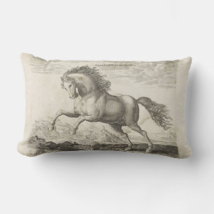 Elegante Paardensport Vintage Paard Illustratie Kussen