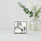 Elegante paardentraining Riding Equestrian Vierkante Visitekaartje (Staand voorkant)