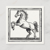 Elegante paardentraining Riding Equestrian Vierkante Visitekaartje (Voorkant)