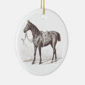Elegante paardrijden ruiter keramisch ornament (Rechts)