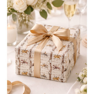 Elegante paardrijdersriemen en -linten Beige schri Cadeaupapier