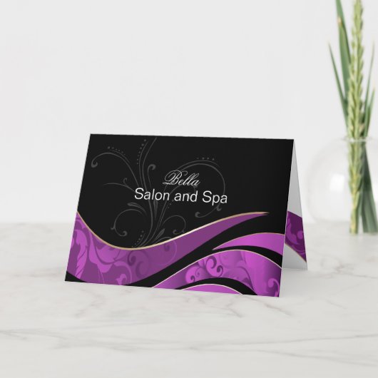 elegante paars bloeien zaken Dank u Kaarten (Voorkant)