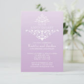 Elegante Paars Lavendel Bloei Jubileumfeest Kaart (Staand voorkant)