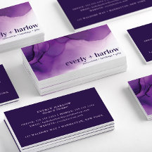 Elegante Paarse Abstracte Alcohol Ink Art