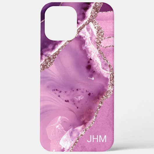 Elegante Paarse Agaat Case-Mate iPhone Case (Achterkant)