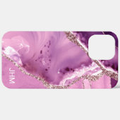 Elegante Paarse Agaat Case-Mate iPhone Case (Achterkant / Rechts)