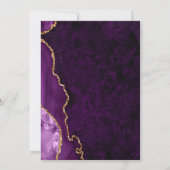 Elegante Paarse agaat Save the Date (Achterkant)