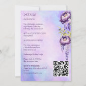 Elegante paarse alles in een bruiloft sjabloon kaart (Achterkant)