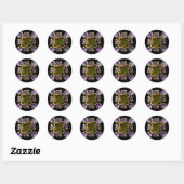 Elegante Paarse Amethyst Diamonds Emeralds Ronde Sticker (Vel)