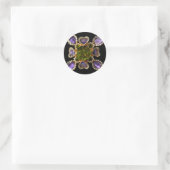 Elegante Paarse Amethyst Diamonds Emeralds Ronde Sticker (Tas)