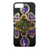 Elegante Paarse Amethyst Diamonds Smaragden sierad Case-Mate iPhone Case (Achterkant)