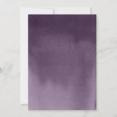 Elegante Paarse Aquarel Foto Afstuderen Aankondiging (Achterkant)