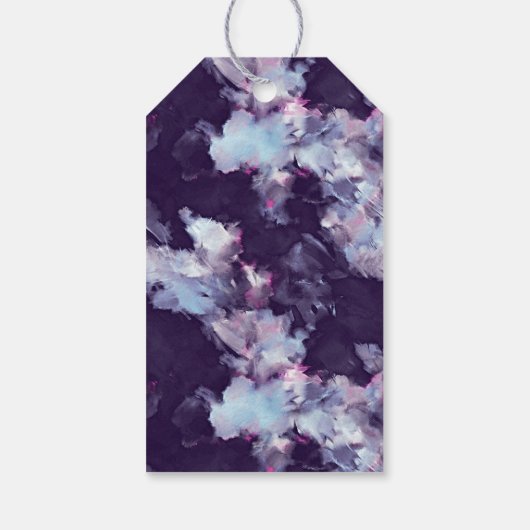 Elegante Paarse artistieke penseelstreek dank u Cadeaulabel (Achterkant)