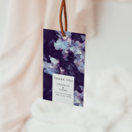 Elegante Paarse artistieke penseelstreek dank u Cadeaulabel