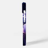 Elegante Paarse Blauwe Lotus iPhone Case (Achterkant / Links)