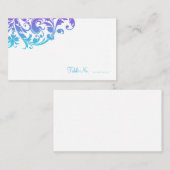 Elegante Paarse Blauwgroen Bloeiende Plaatskaarten Plaatskaartje (Voorkant / Achterkant)