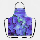 Elegante paarse blauwgroen bloemhortensia's schort (Voorkant)