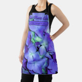 Elegante paarse blauwgroen bloemhortensia's schort (Insitu)