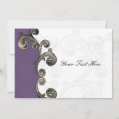 elegante paarse bloei Business Hartelijk dank voor Bedankkaart (Achterkant)