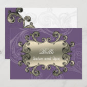 elegante paarse bloei Business Hartelijk dank voor Bedankkaart (Voorkant / Achterkant)