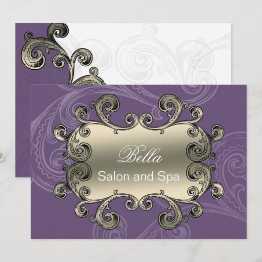 elegante paarse bloei Business Hartelijk dank voor Bedankkaart (Voorkant / Achterkant)