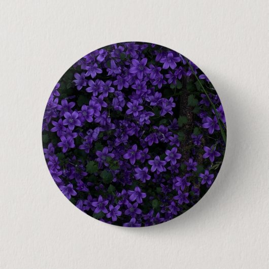 Elegante paarse bloem broche ronde button 5,7 cm (Voorkant)