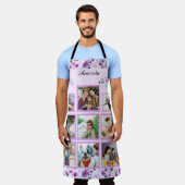 Elegante Paarse bloem | Familie fotocollage Schort (Gedragen)