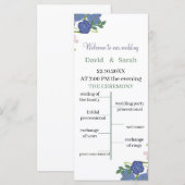 Elegante Paarse Bloem Gepersonaliseerd Trouwprogra (Voorkant / Achterkant)