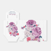Elegante Paarse bloem gepersonaliseerde bruiloft Bedankdoosjes (Uitgevouwen)