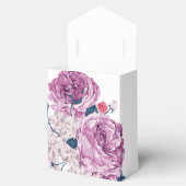 Elegante Paarse bloem gepersonaliseerde bruiloft Bedankdoosjes (Geopend)