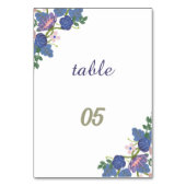 Elegante Paarse bloem gepersonaliseerde bruiloft Kaart (Achterkant)