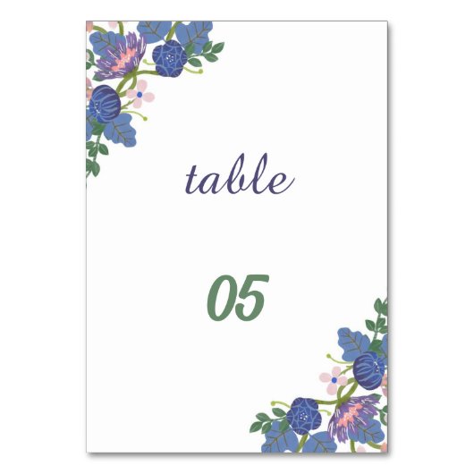 Elegante Paarse bloem gepersonaliseerde bruiloft Kaart (Voorkant)