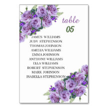 Elegante Paarse bloem gepersonaliseerde bruiloft