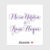 Elegante paarse bloem Huwelijk Sticker (Vel)