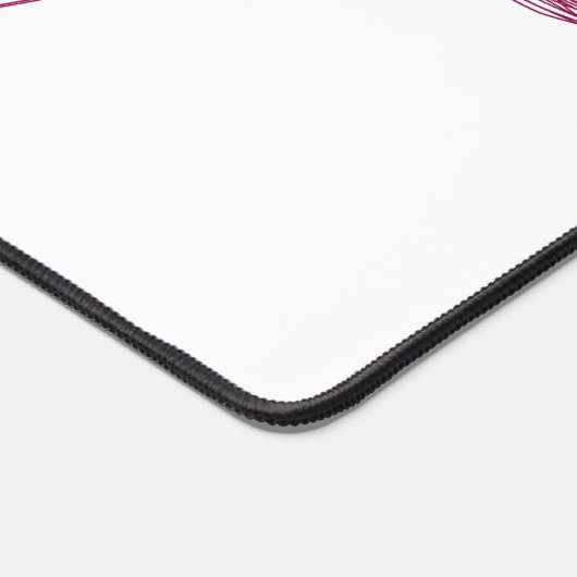 Elegante Paarse Bloem Leuke Boho Girly Wit Custom Bureaumat (Hoek)