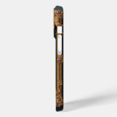 Elegante Paarse Bloem met Juwelen Case-Mate iPhone Case (Achterkant / Links)