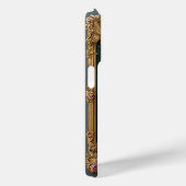 Elegante Paarse Bloem met Juwelen Case-Mate iPhone Case (Achterkant / Rechts)