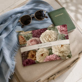 Elegante paarse bloem met naam etui