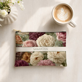 Elegante paarse bloem met naam etui