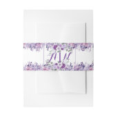 Elegante paarse bloem uitnodigingen wikkel (Voorkant Voorbeeld)