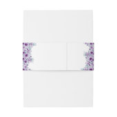 Elegante paarse bloem uitnodigingen wikkel (Achterkant Voorbeeld)