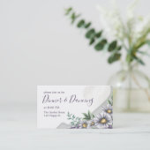 Elegante Paarse Bloem Watercolor Ontvangst Informatiekaartje (Staand voorkant)