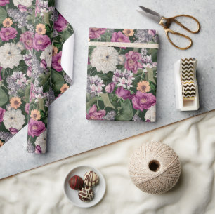 Elegante Paarse Bloem Wilde Bloem Cadeaupapier