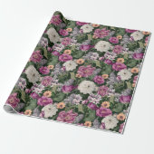 Elegante Paarse Bloem Wilde Bloem Cadeaupapier (Uitgerold)