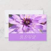 Elegante,  paarse bloembruiloft RSVP-kaarten RSVP Kaartje (Achterkant)